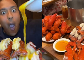 Thực khách bị chỉ trích dữ dội vì ‘ăn uống vô độ’ khi đến quán buffet tôm hùm