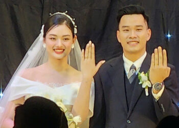 Hoa khôi bóng chuyền Thu Hoài ngập tràn hạnh phúc trong ngày cưới