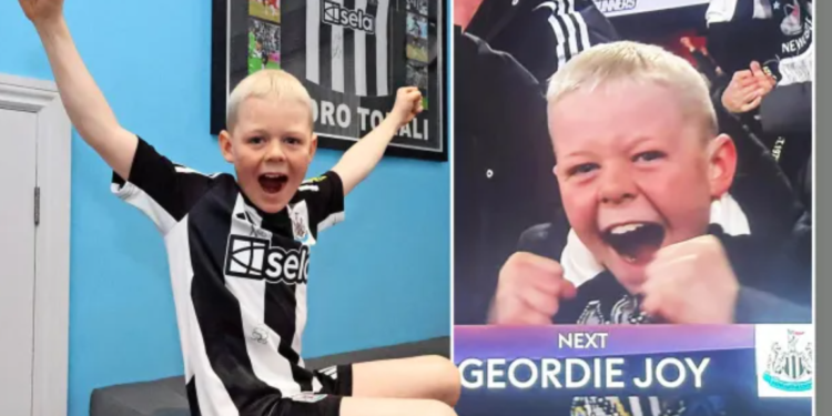 CĐV nhí bị phát hiện trốn học, xem trận Newcastle – Arsenal