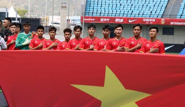Đội tuyển U16 Việt Nam chia điểm với chủ nhà Trung Quốc