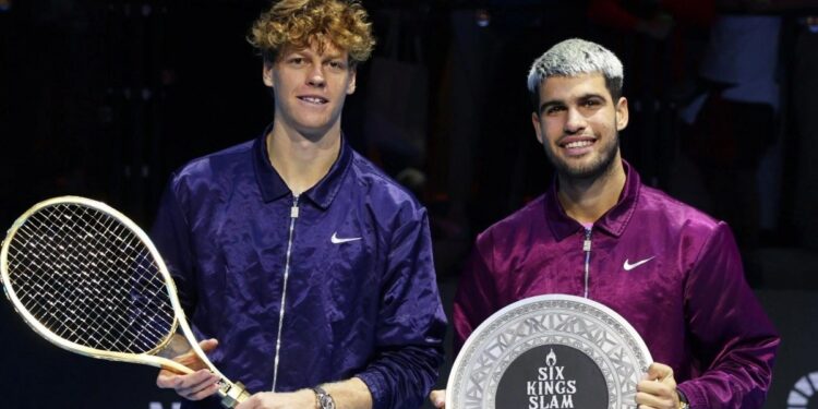 Sinner bất lực trong việc bám đuổi Alcaraz ở vị trí số một thế giới