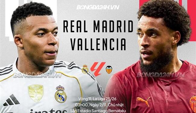 Nhận định Real Madrid vs Valencia (3h00 ngày 2/11): Củng cố ngôi đầu