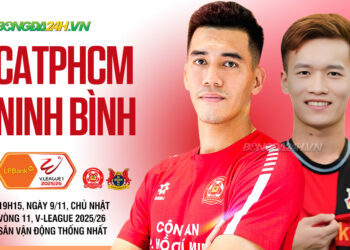 Trực tiếp bóng đá CATPHCM vs Ninh Bình VLeague hôm nay