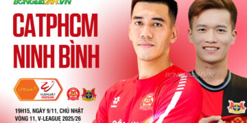 Trực tiếp bóng đá CATPHCM vs Ninh Bình VLeague hôm nay