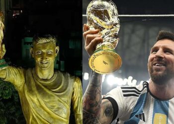 Messi ra mắt tượng cao 21 m tại Ấn Độ